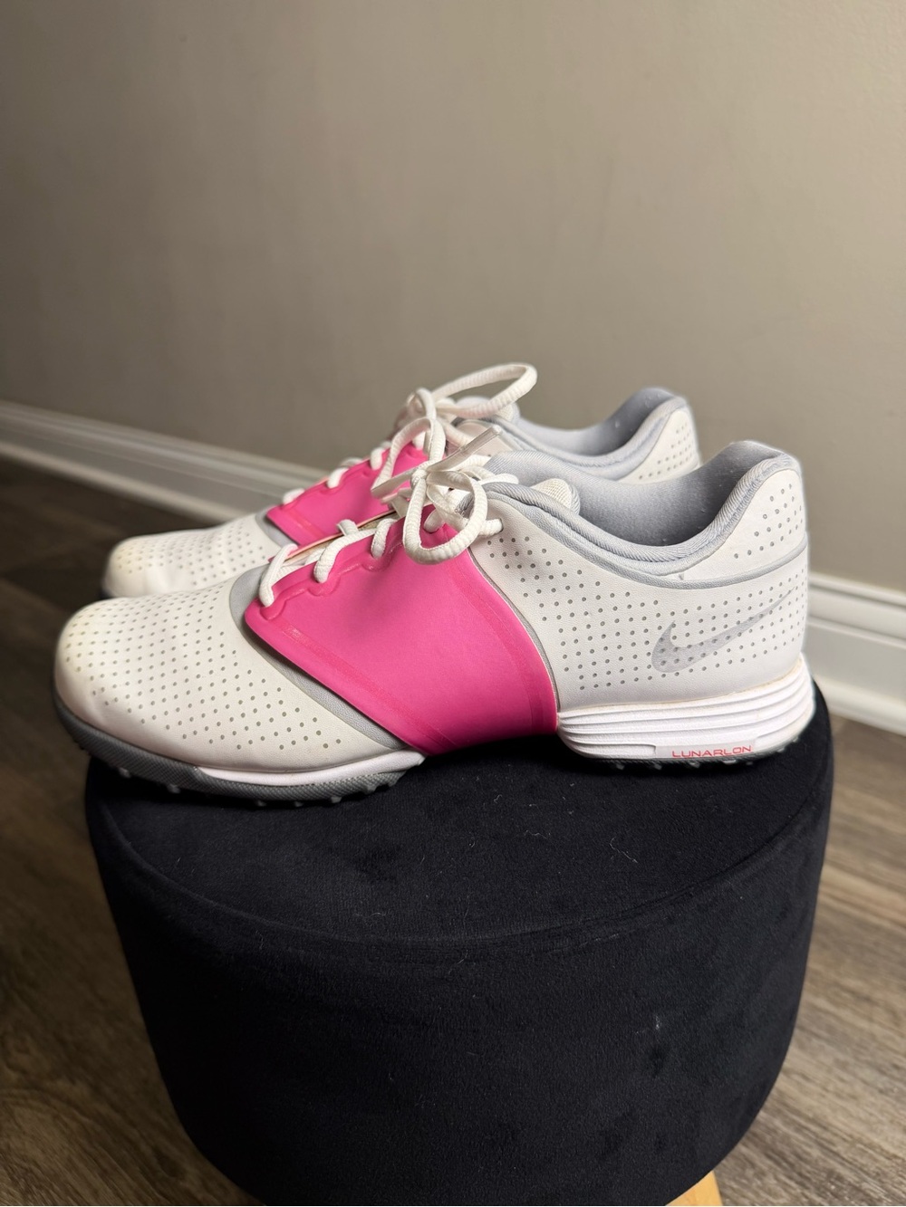 Nike Women’s White & Hot Pink Golf Sneakers